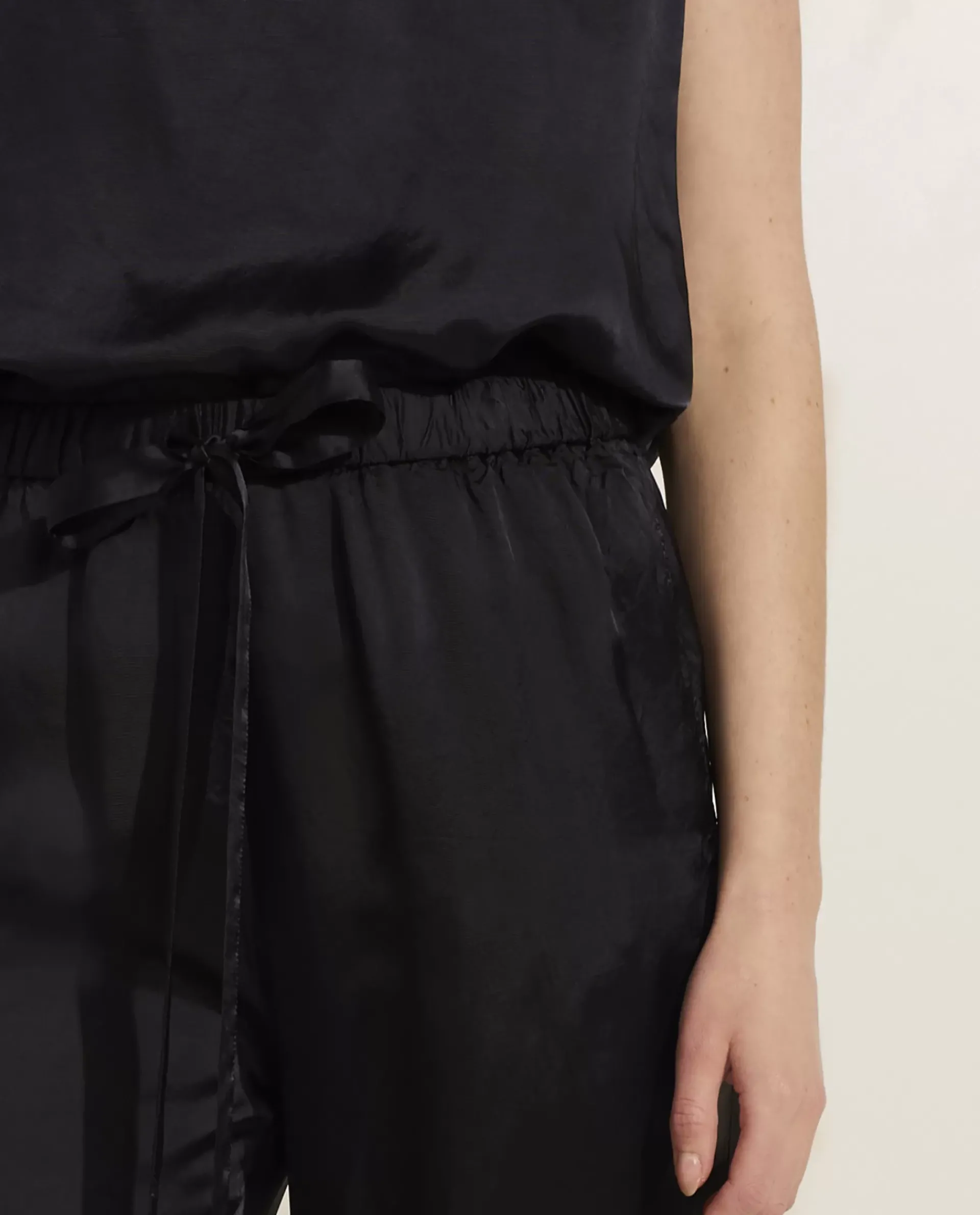 Outlet Rechte Satijnen Broek Vrouwen Broeken
