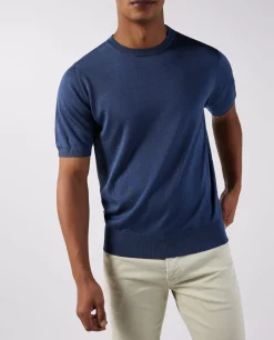 Cheap Ronde Hals Trui Met Korte Mouwen Mannen Knitwear