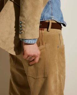 Store Suede Broek Vrouwen Broeken