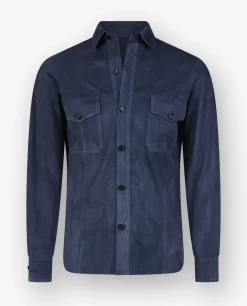 Store Suede Overshirt Mannen Jassen