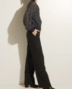 Sale Wijde Broek In Wolmix Vrouwen Broeken