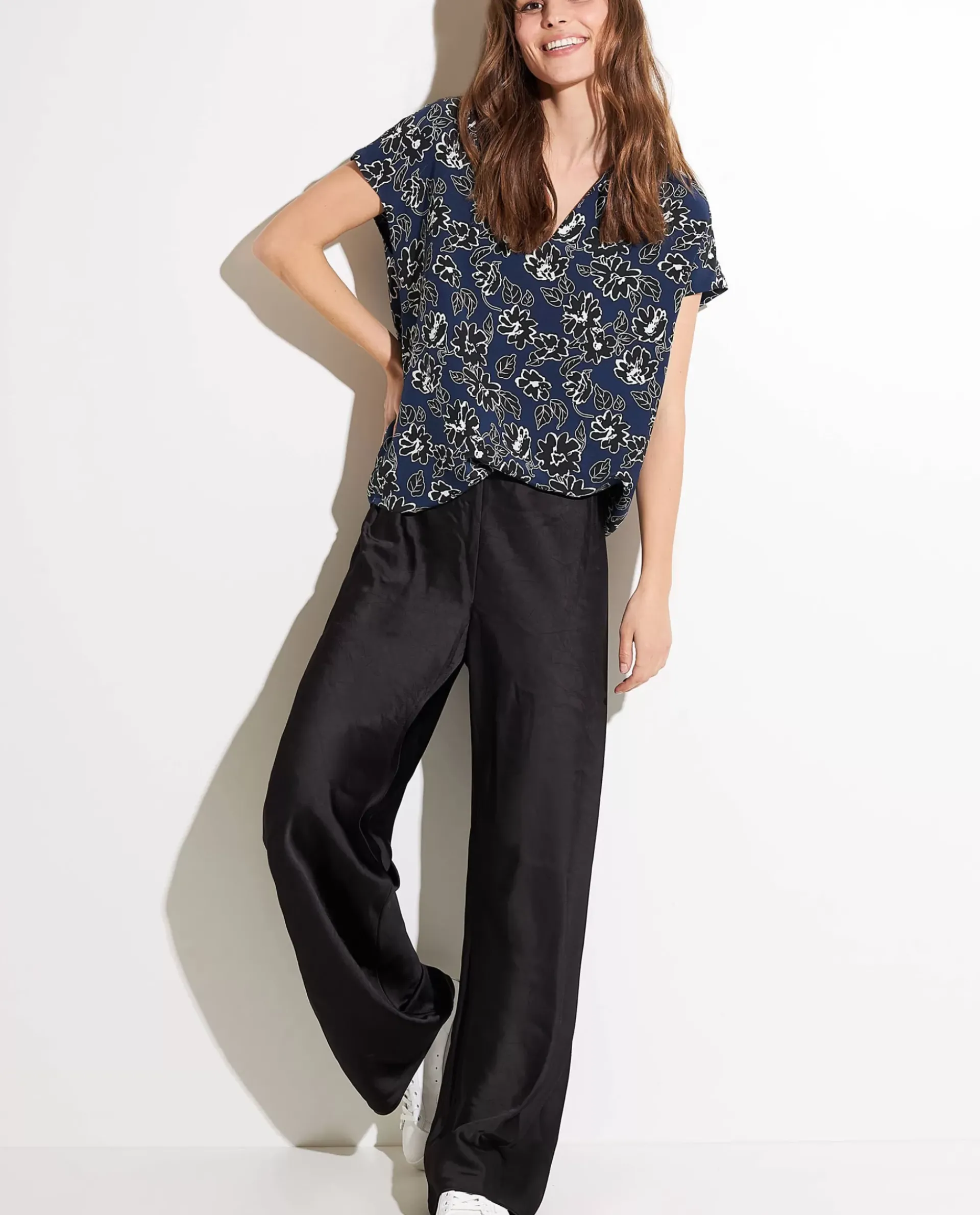 Hot Wijde Satijnen Broek Vrouwen Broeken