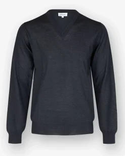 Sale Wol Mix V-Hals Trui Mannen Knitwear
