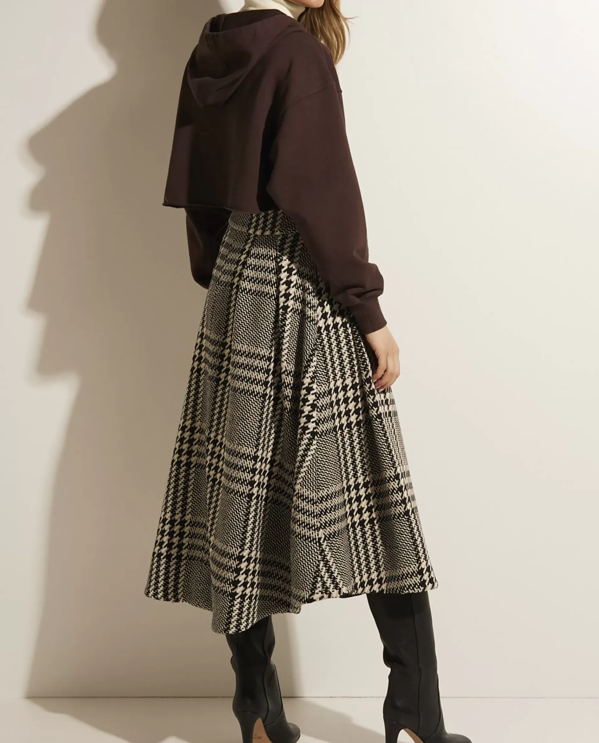 Store Wollen Midi Rok Vrouwen Rokken