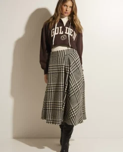 Store Wollen Midi Rok Vrouwen Rokken