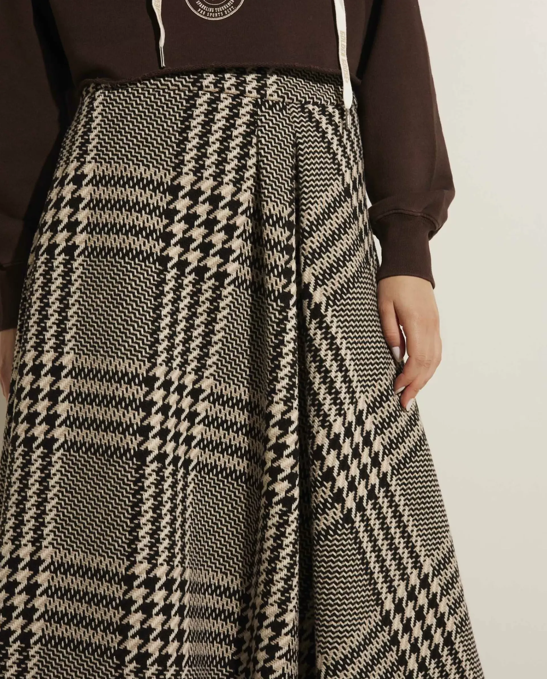 Store Wollen Midi Rok Vrouwen Rokken