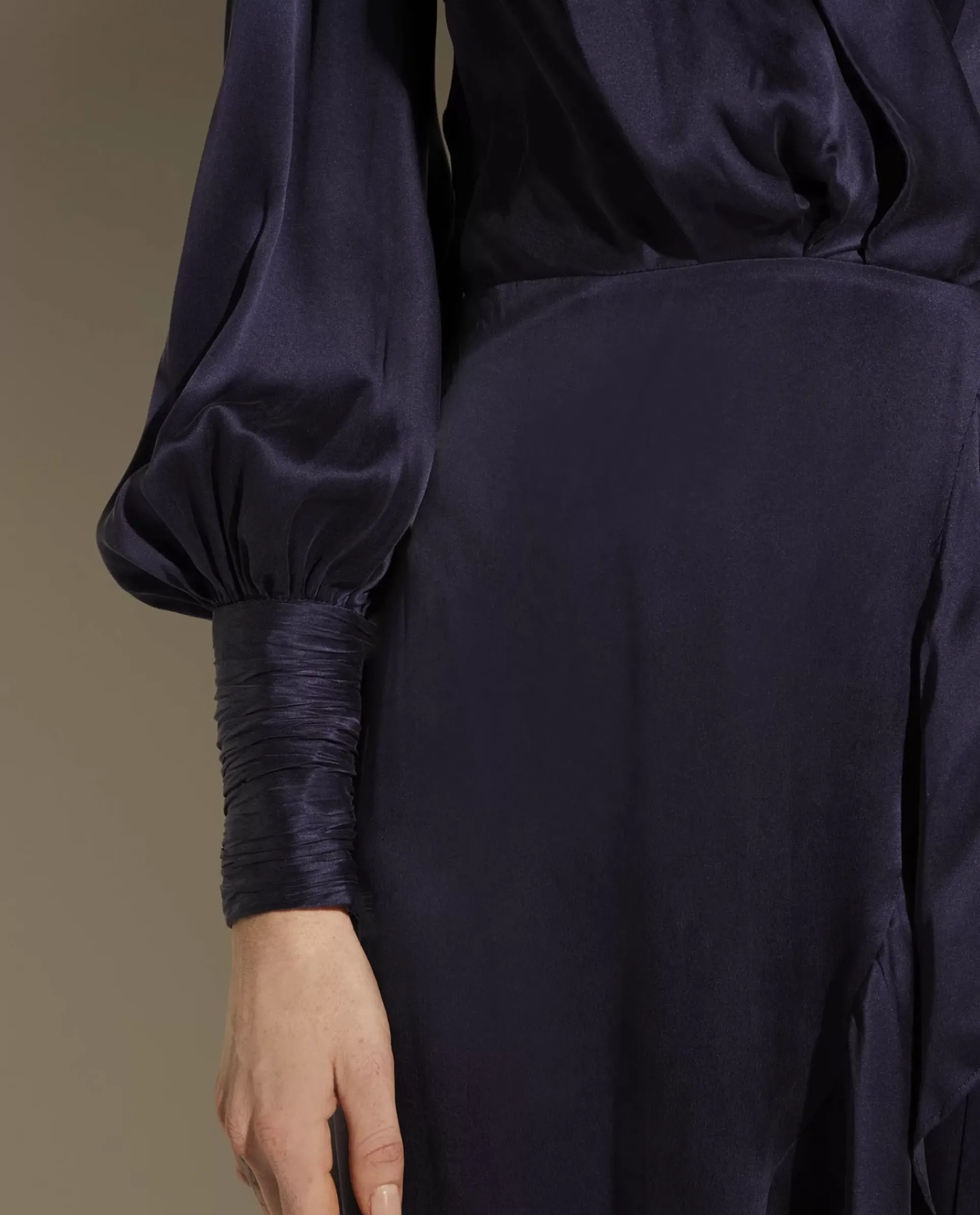 Best Sale Zijde Jurk Met Volants Vrouwen Jurken