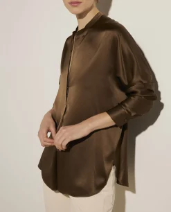 Store Zijden Blouse Vrouwen Blouses