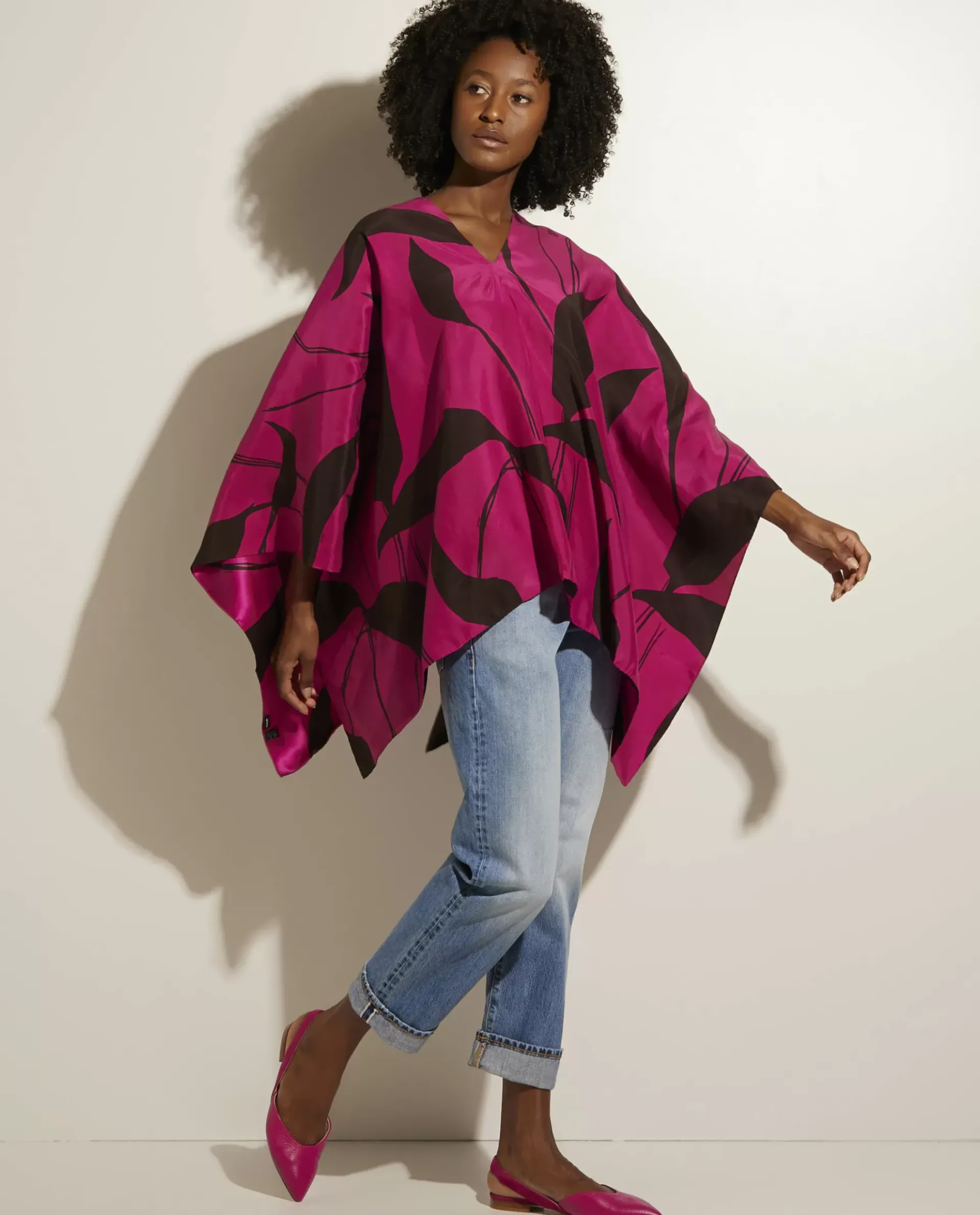 Fashion Zijden Poncho Vrouwen Blouses